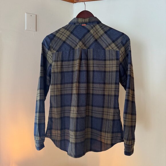 Marmot Scotch Plaid Blue Green Button Up Long Sleeve - Picture 5 of 5